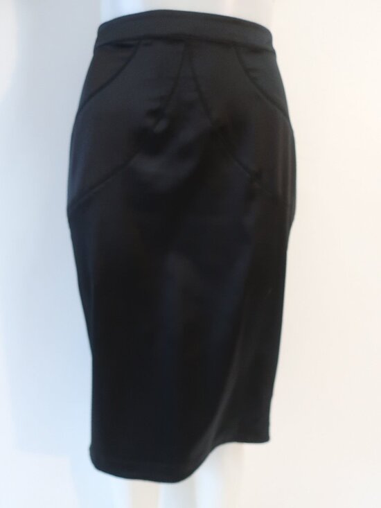 Just Cavalli Dresses & Skirts - Womens Just Cavalli (Item- 805) Black Satin Pencil Skirt 44 US/8
